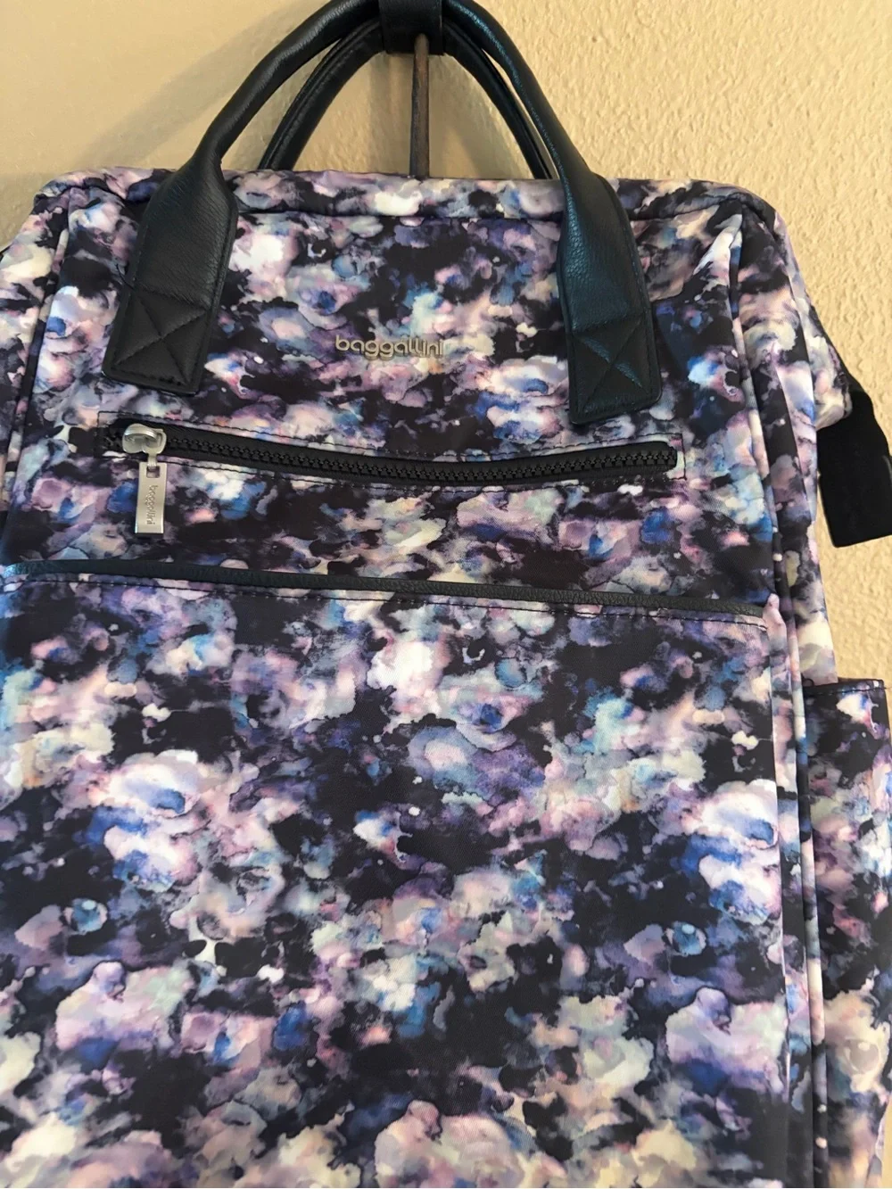 Baggillini  Legacy Horizon Water Colors Purple and Pink Laptop Travel Backpack